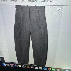 COS Wool-Blend Barrel-Leg Pants, Size 2